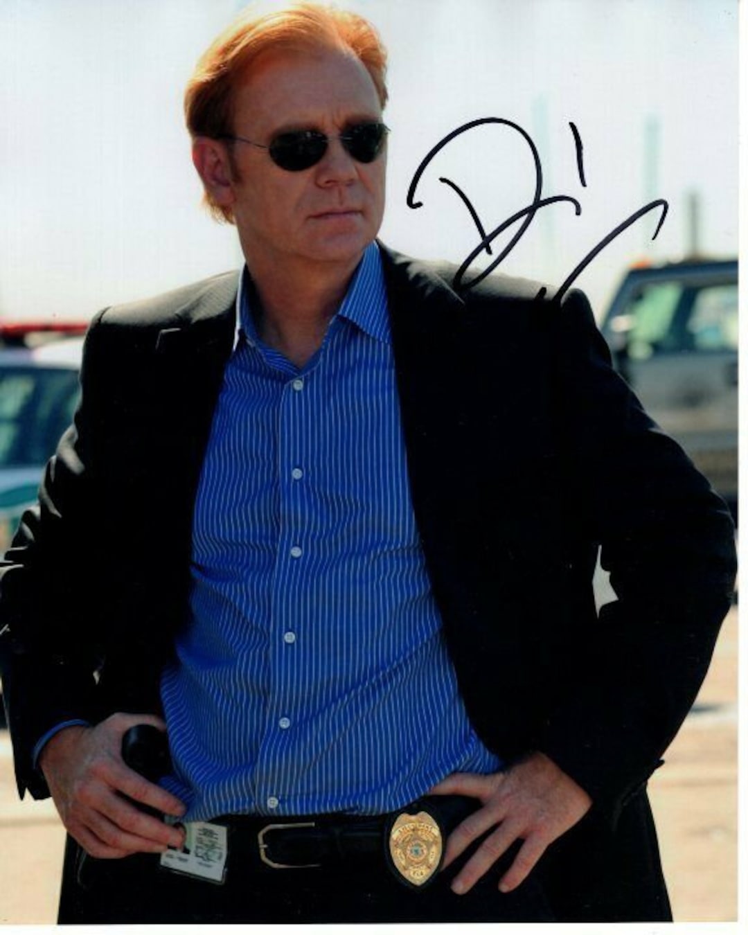 デビッド・カルーソのサイン入り 8x10 CSI:マイアミ ホレイショ