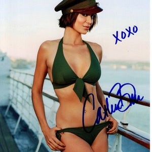Catherine Bell signed autographed 8x10 Sexy JAG Bikini Sarah MacKenzie photo