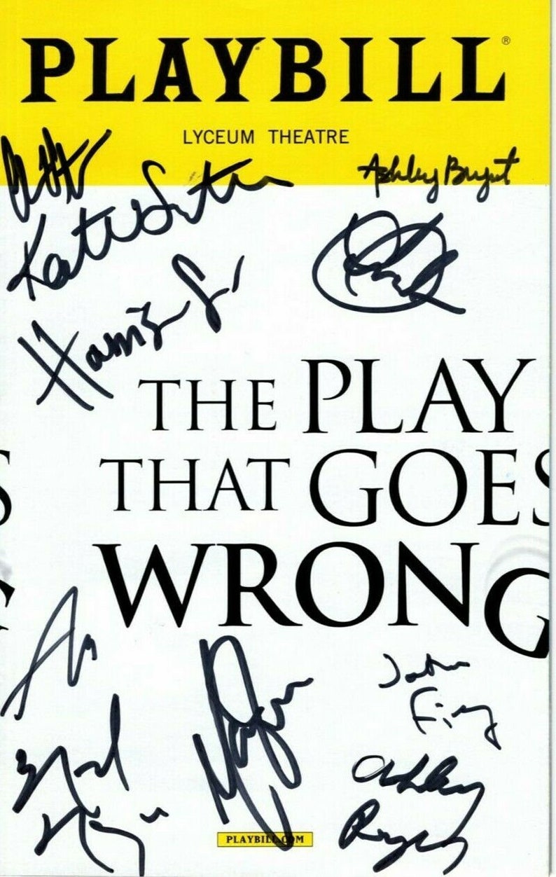 The Play That Goes Wrong Signed Autographed Cast Playbill - Etsy