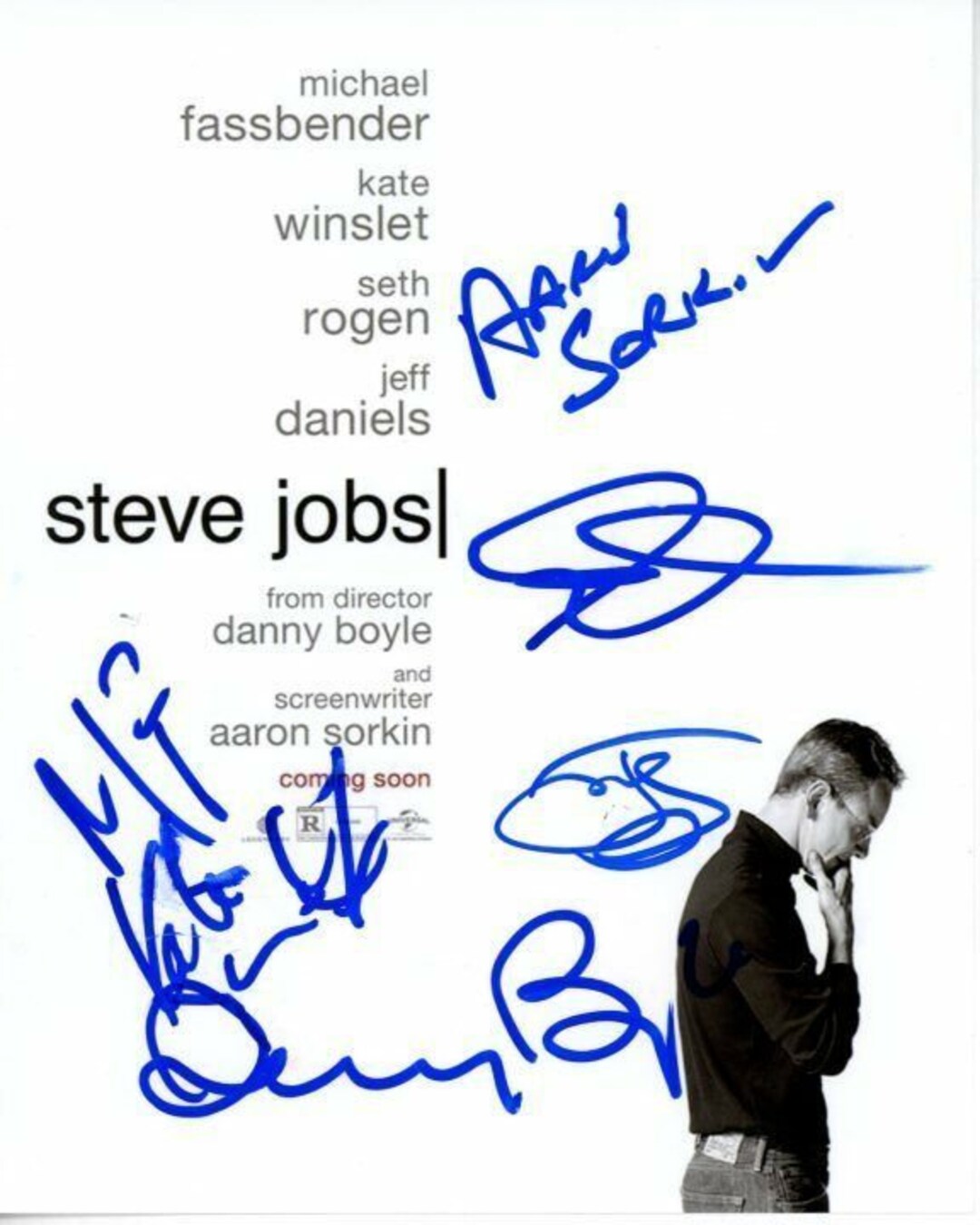 Michael Fassbender Kate Winslet Seth Rogen Signed Steve Jobs Etsy