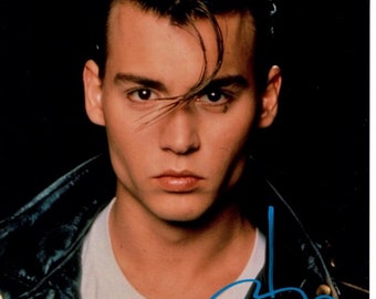 Johnny Depp firmó una foto autografiada de 8x10 Cry Baby