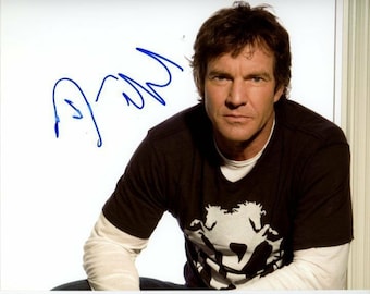 デニス・クエイドとエレン・バーキンのサイン入り8x10 ザ・ビッグ