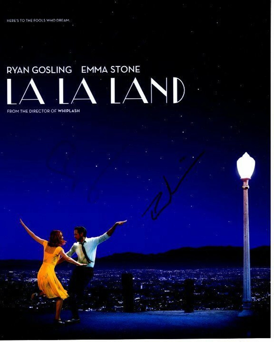 Emma Stone and Ryan Gosling Signed Autographed 8x10 La La Land
