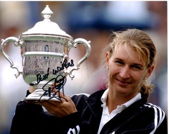 シュテフィ・グラフのサイン入り8x10テニス写真 - ジョンへ - Etsy 日本