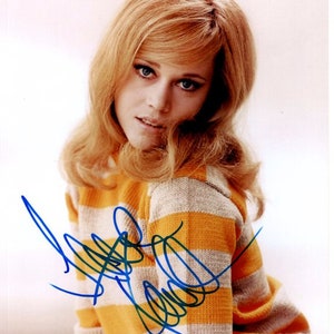 Jane Fonda ondertekende gesigneerde 8x10 foto