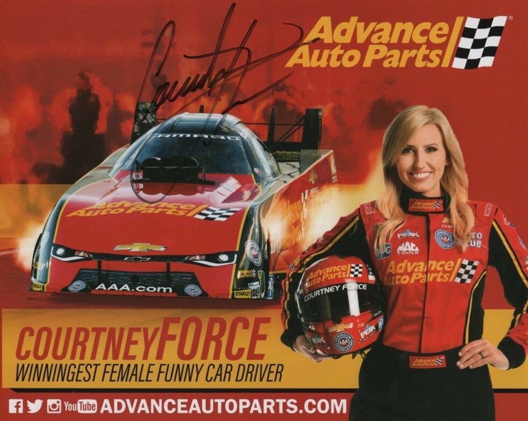 Courtney Force Signed Autographed 8x10 Nhra Photo Bio Hero Card - Etsy