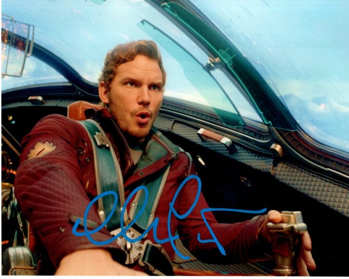【直筆サイン】クリスプラット　アベンジャーズ　ピータークイル クリス・プラットのサイン入り8x10ガーディアンズ・オブ・ギャラクシー