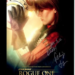 フェリシティ・ジョーンズのサイン入り8x10スターウォーズ