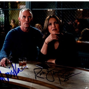 Mariska Hargitay and Robert John Burke signed autographed 8x10 Law & Order: Special Victims Unit SVU photo