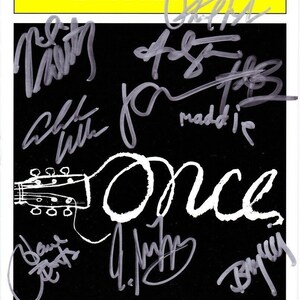 Once signed autographed cast playbill