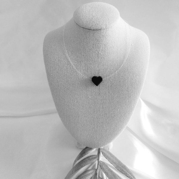 Jet stone necklace,ilusion necklace,transparent choker,azabache jewerlry,empath proteccion,everyday necklace ,san valentine gif,for her,love