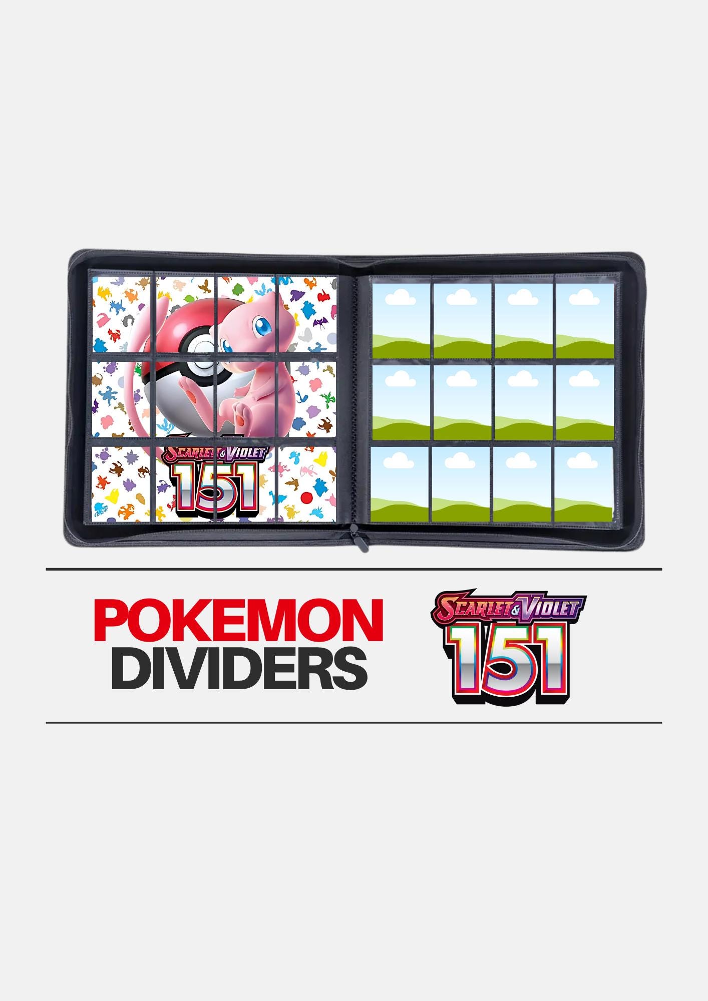 12 Pocket Pokémon 151 | Pokémon Set Dividers for Binder - Etsy