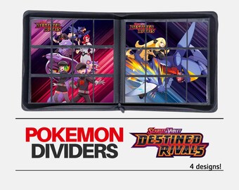 12 Pocket Destined Rivals | Pokémon Set Dividers for Binder - Etsy