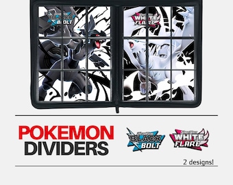 Black Bolt & White Flare dividers for 9-pocket binder