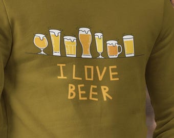 ビール大好きデザイン、オクトーバーフェストのビールジョッキのイラスト、面白い飲酒SVG PNG、すぐにダウンロード
