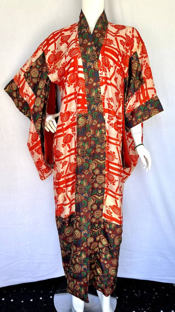 Edwardian Meiji Period Multicolor Kimono