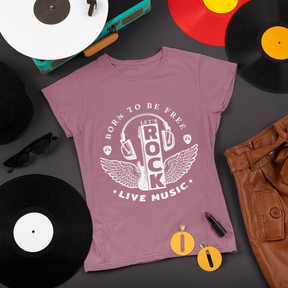 Vintage Style Rock and Roll Shirtrock & Roll Tshirtmusic Etsy