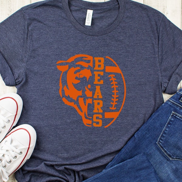 Bears Shirt, Unisex Bears T-Shirt, Chicago Football Tee, Bears Fan Gift, Chicago Game Shirt, Bears Jersey, Chicago Jersey, Bears Game Day