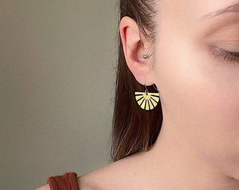 Minimalist brass earrings, cute earrings, Valentine's gift for her, handmade jewellery