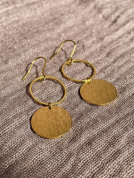 Gold brass best sale earrings