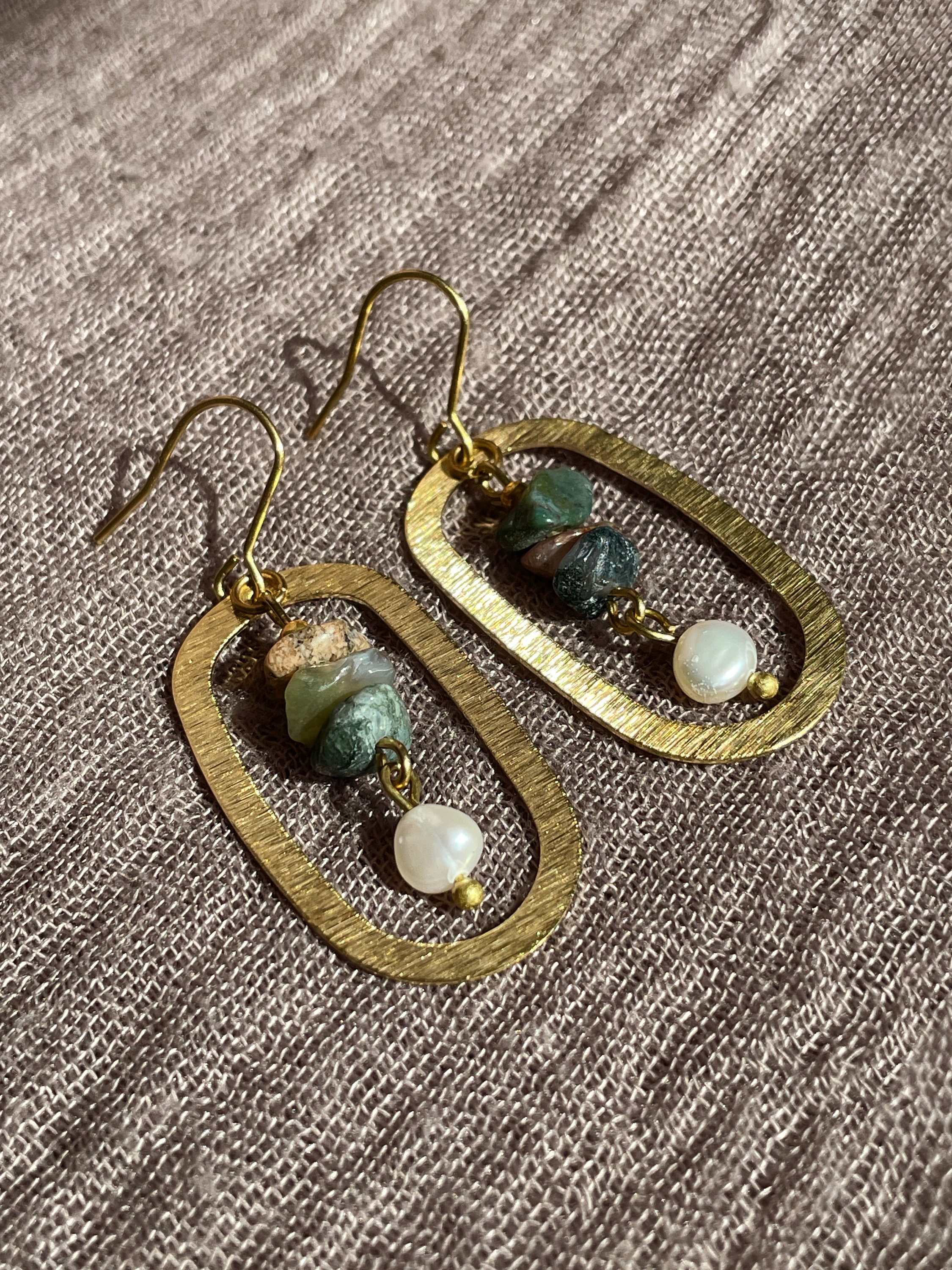 Agate stone earrings clearance