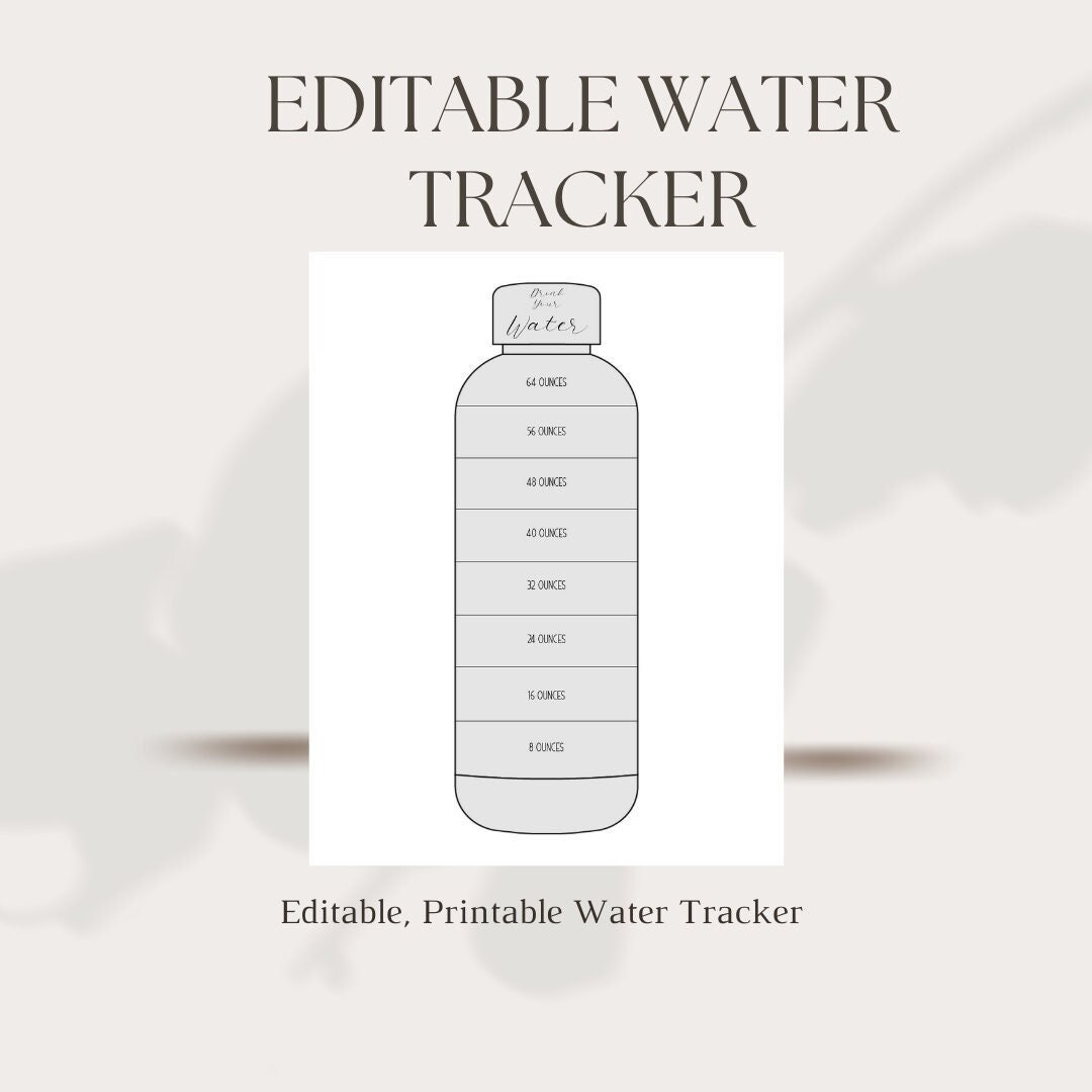 Printable Water Bottle Tracker Ubicaciondepersonas cdmx gob mx