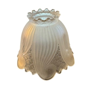 Vintage Fine Cut Glass Lamp Shade Dome for Antique Lamp Elaborate Design Details
