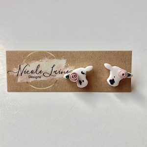 Cow Clay Stud Earrings
