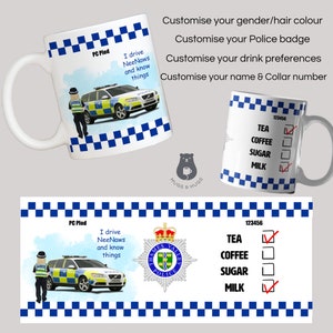 Funny Police Mug | Personalised | Emergency Services  | UK Police Officer Gifts | Police Gifts