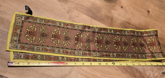 Hand Printed Twill Acetate Rectangular Scarf Japa… - image 4