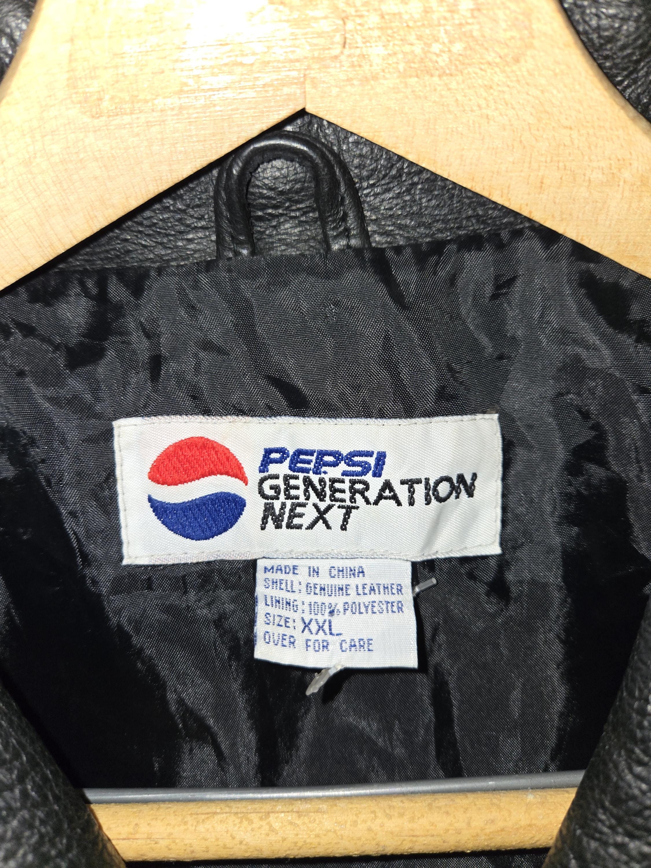 Leather Jacket Pepsi Generation Next Vintage 90s Cobalt/black NWOT
