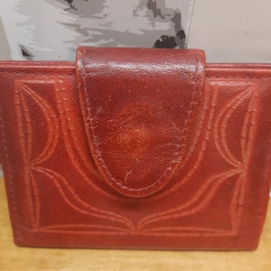Rolfs Leather Wallet Card Holder, Red Vintage SALE Was 48 Now 40
