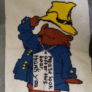 Paddington Bear Rug Wall Hanging Table Runner Pillow Cover Latch Hook