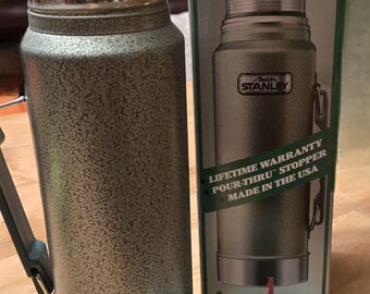 Aladdin Stanley 1 Quart Thermos Vintage 90s New in Original Box Green Lifetime Warranty Collector Gift Fathers Day Lunch Cooler Man Birthday