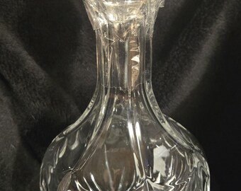 Cut Crystal Decanter Barware Brandy Bourbon Whiskey Vintage Princess House Housewarming Christmas Birthday Graduation Wedding Classic Formal
