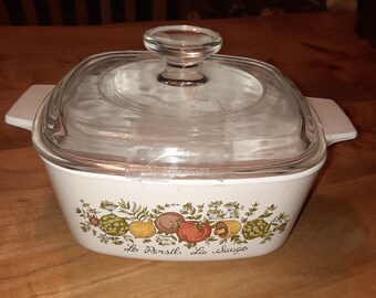 Corningware Spice of Life Casserole 1.5 Qt, Vintage SALE Was 44 Now 42