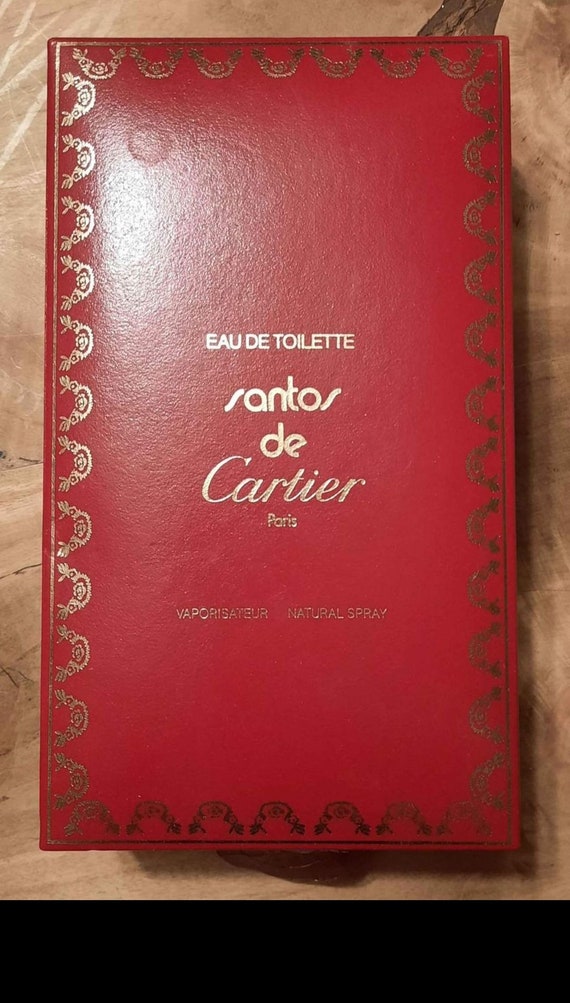 Santos de Cartier Hinged Red Leather Box Empty