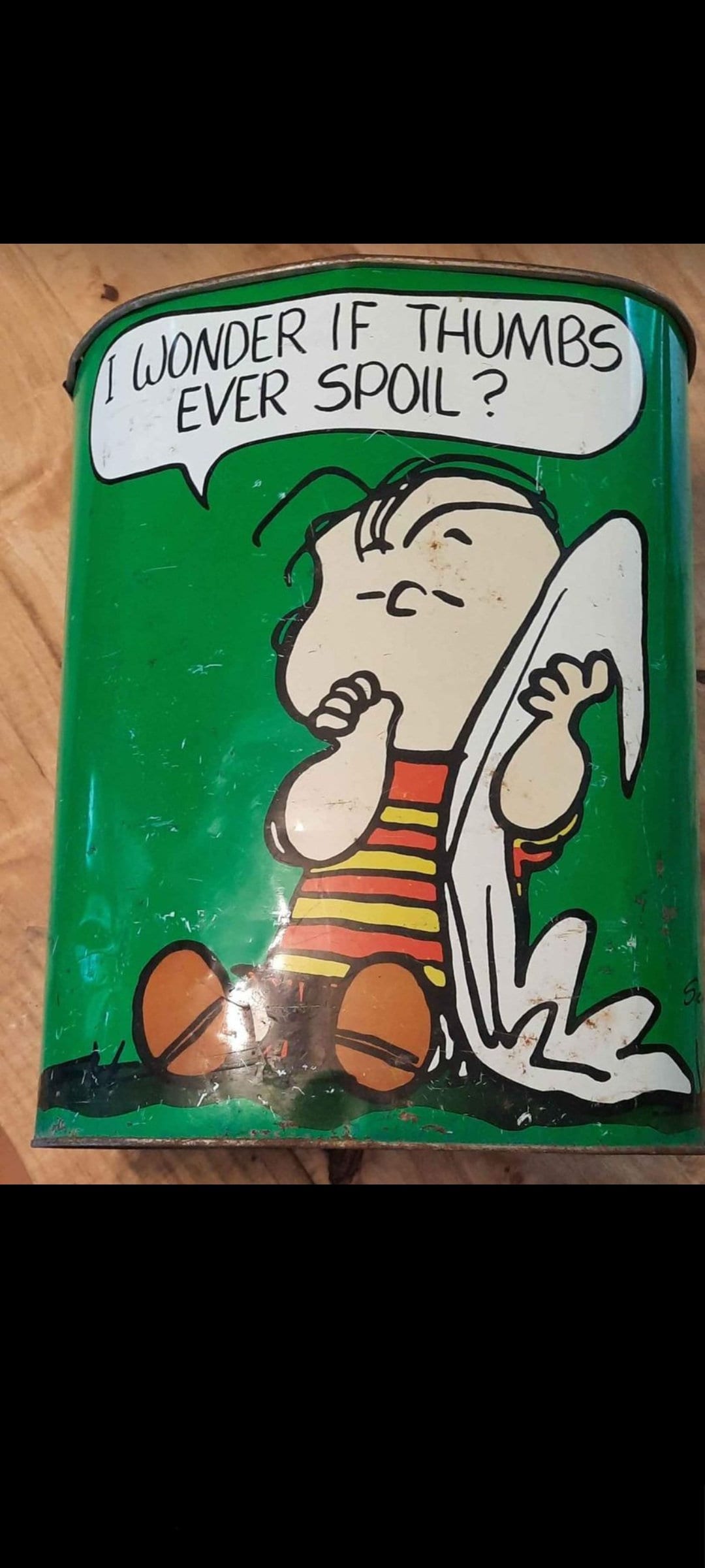Vintage Peanuts Trash Can - Etsy