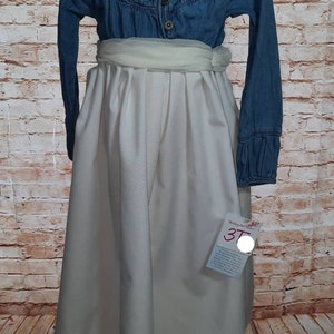 Chambray Dress Calvin Klein Bodice White Skirt w/Accessories Girls Size 3T Upcycled Handmade Pullover Style Winter Party Gown Unique Clothes