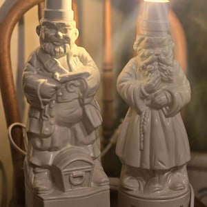 Alberta Rum and Vodka Decanter Bottle Set/2 Bar Lamps Vintage 1970s Handcrafted Upcycled Father&#39;s Day Home Bar Lighting Dad Christmas Gift