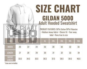 gildan size chart adults
