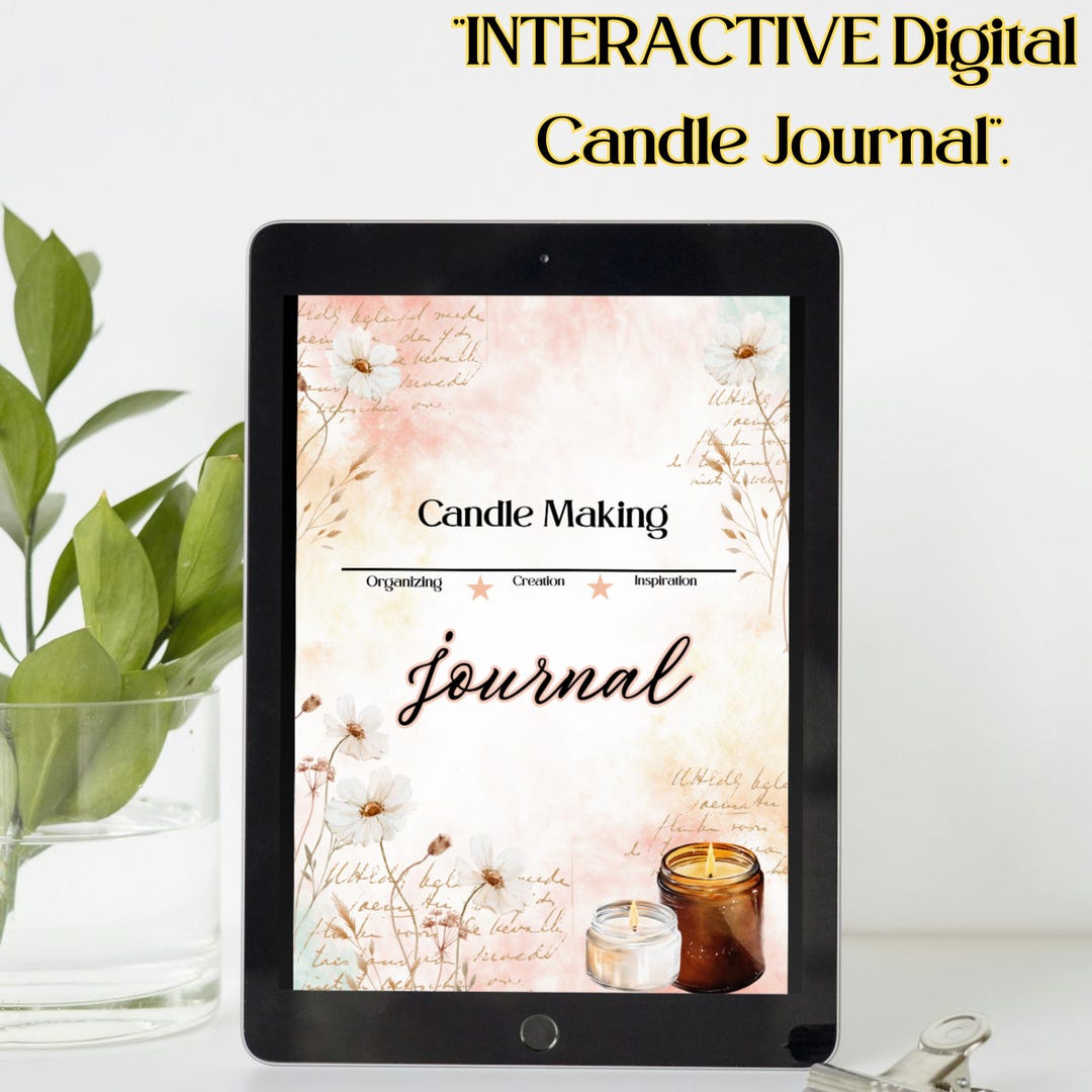 Interactive Candle Making Journal, Business Planner (digital Download ...