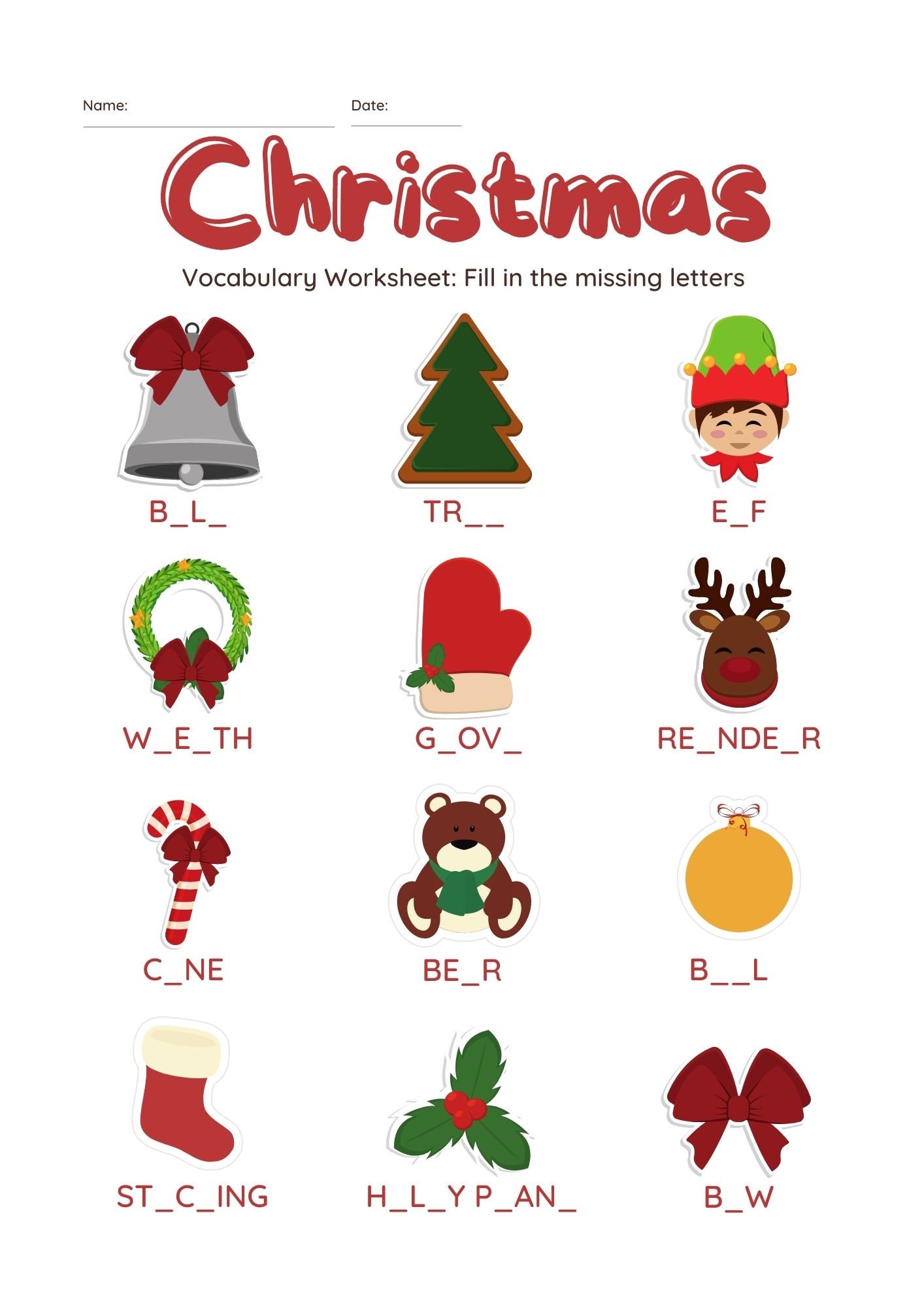 kids-christmas-activity-pages-instant-download-kids-activity-sheets-holiday-activities-vocabulary-etsy