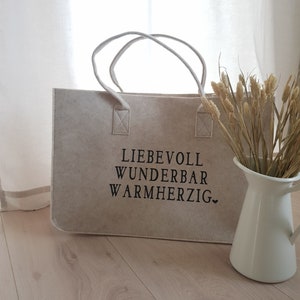 Filztasche Geschenkidee zu Weihnachten Geschenke für Sie Weekender Geschenkidee zum Geburtstag Gib jedem Tag die Chance Bild 3