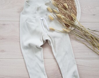 Ripp Leggings Gr. 92 Kinder Beige