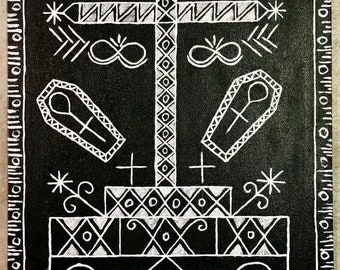Baron Samedi Loa Lwa Vodou Voodoo Veve - Andy Mathieu