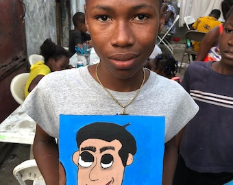 Haitian Abstract Art - Kids of New Vision Art School