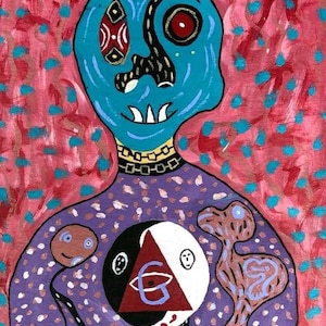 Loa Lwa Abstract Vodou Voodoo Folk Art - Andy Mathieu Artist