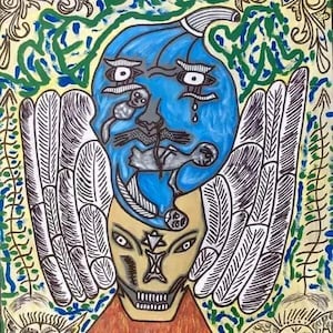 Haitian Vodou Abstract Art- Artist Yvena Pierre