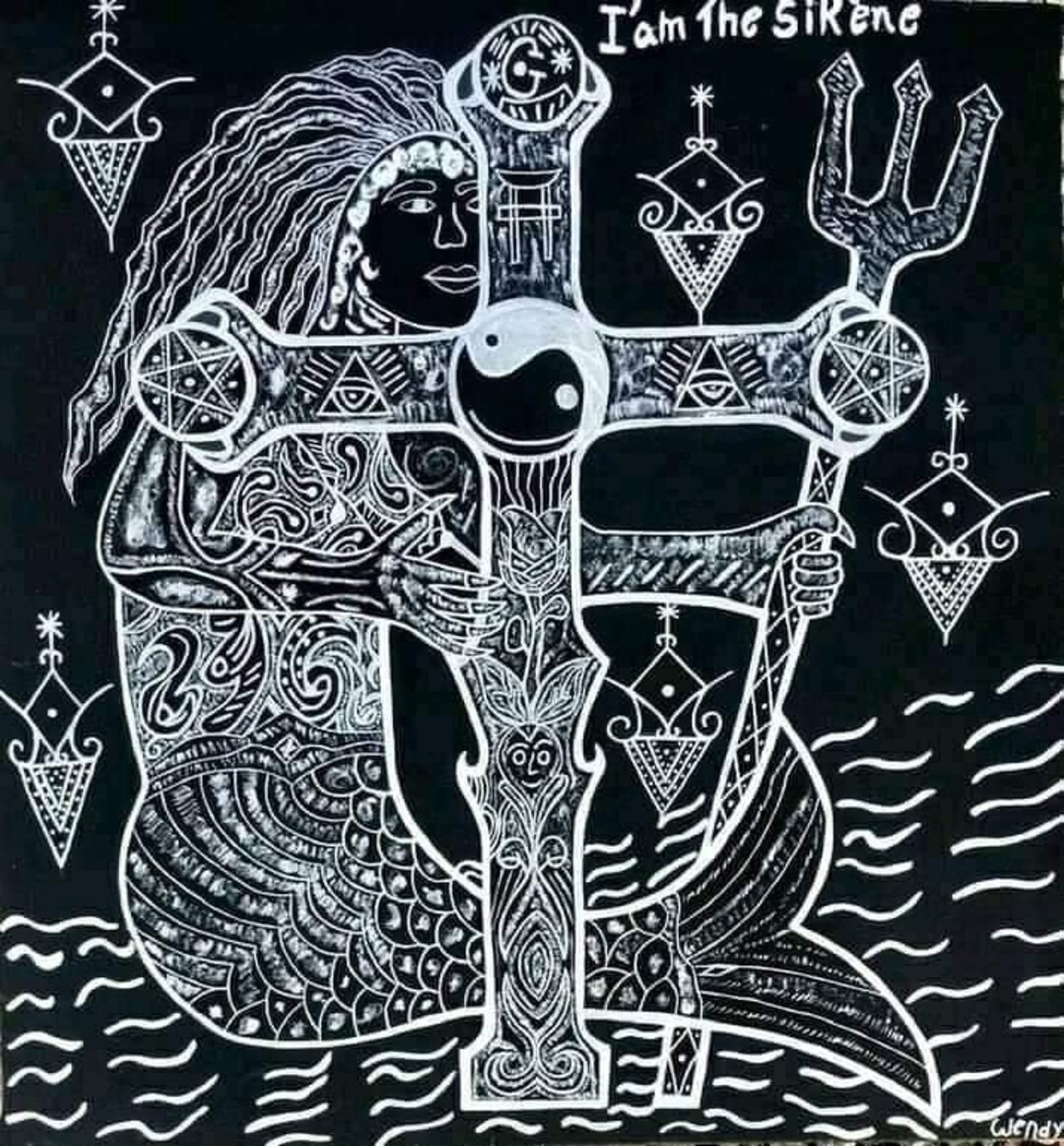 La Sirene Haitian Vodou Folk Art Cliff Pierre Artist Etsy